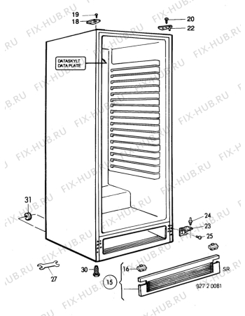 Взрыв-схема холодильника Electrolux AR3307C - Схема узла C10 Cabinet