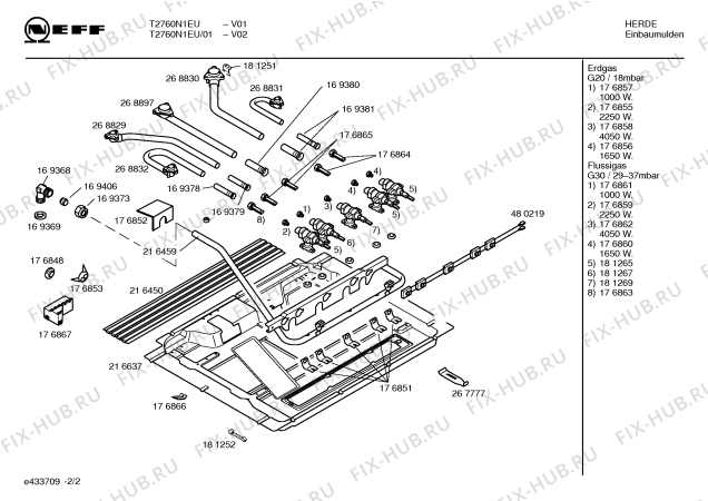 Схема №1 T2760N1EU с изображением Головка поджига для духового шкафа Bosch 00176882