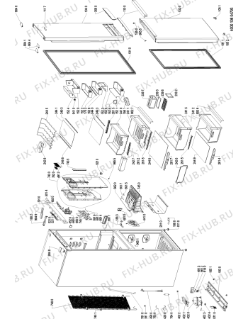 Схема №2 BSNF 9452 OX с изображением Дверка для холодильной камеры Whirlpool 481010779849