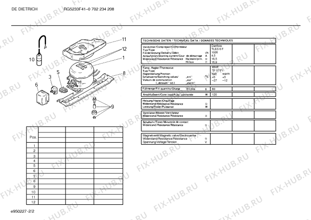 Схема №2 KIL2336CH с изображением Компрессор для холодильной камеры Siemens 00141261