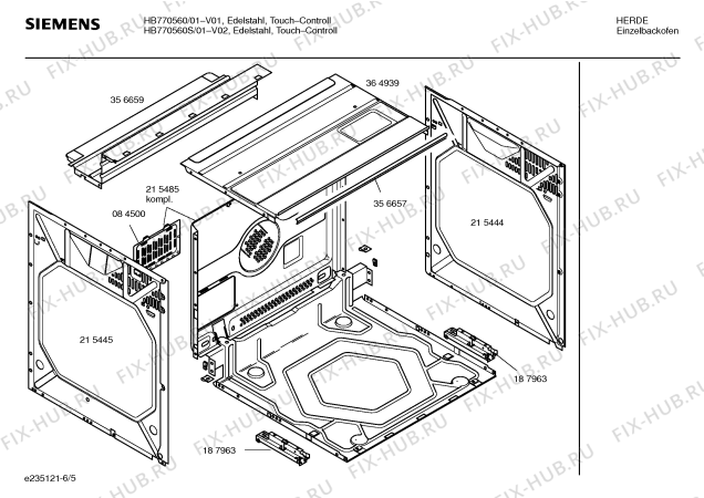 Схема №3 HB66555 с изображением Кронштейн для плиты (духовки) Siemens 00187370