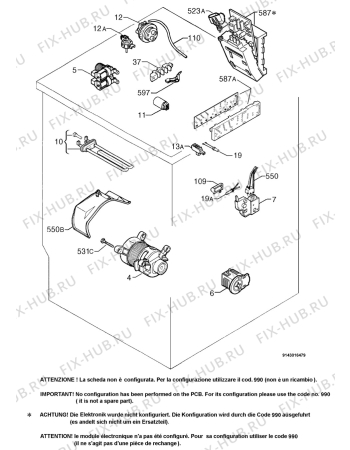 Взрыв-схема стиральной машины Zanussi FE1024N - Схема узла Electrical equipment 268