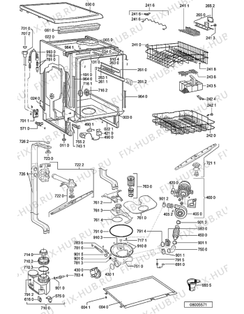 Схема №1 GSF EXCELLENCE PC с изображением Заглушка для электропосудомоечной машины Whirlpool 481241029463