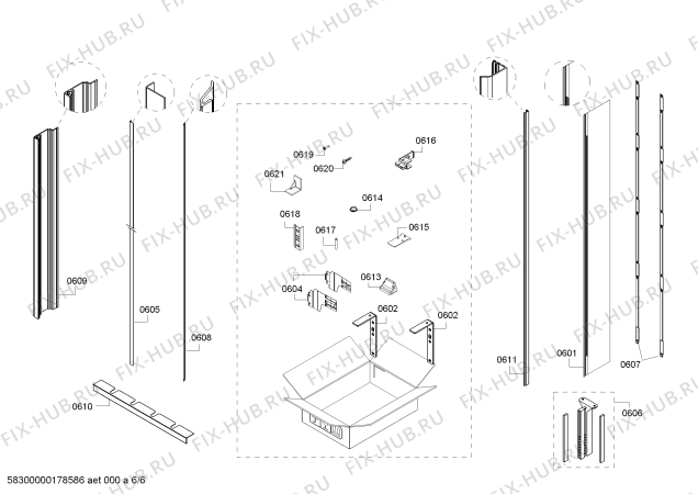 Схема №3 CI30RP01 с изображением Поднос для холодильника Siemens 00770820