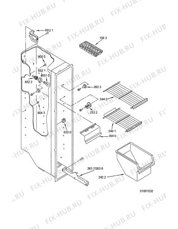 Схема №3 ART 730 с изображением Фитинг для холодильной камеры Whirlpool 481946089615