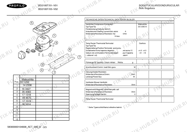 Схема №1 BD2351T с изображением Инструкция по эксплуатации для холодильника Bosch 00591293