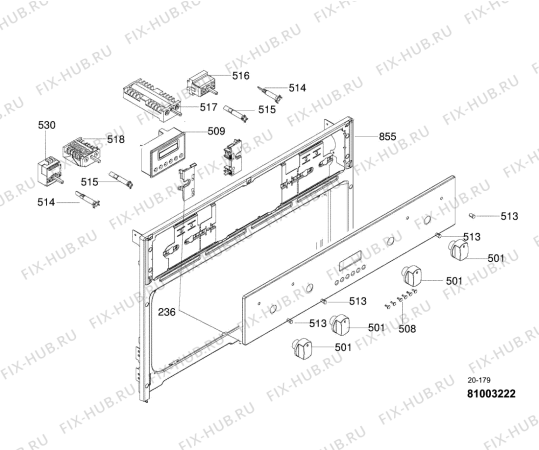 Взрыв-схема плиты (духовки) Indesit AKZ16201IX (F091130) - Схема узла