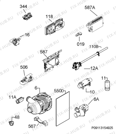 Схема №3 F78400VI0P с изображением Микромодуль для посудомойки Aeg 973911674001061