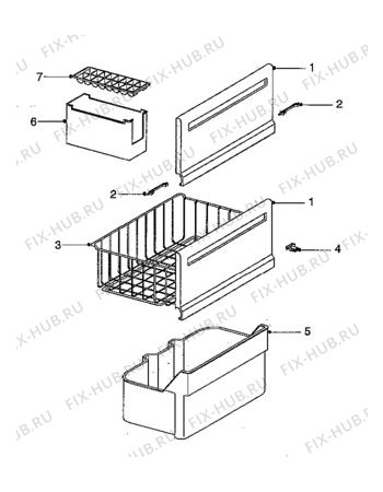 Взрыв-схема холодильника Electrolux TF777G - Схема узла Furniture