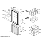 Схема №2 KGV33X60GB с изображением Дверь для холодильной камеры Bosch 00710937