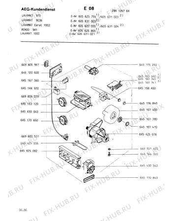 Взрыв-схема стиральной машины Aeg LAVCARAT 1002 - Схема узла Section4