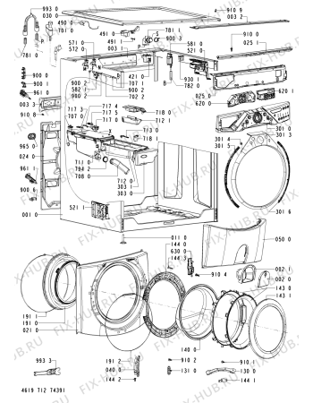 Схема №2 AWM8909 (F091332) с изображением Руководство для стиральной машины Indesit C00357472