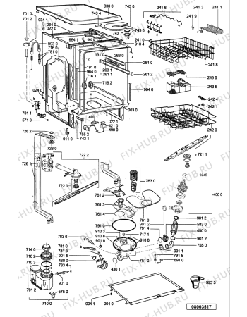 Взрыв-схема посудомоечной машины Bauknecht GSFS 4449 - Схема узла