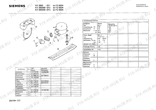 Взрыв-схема холодильника Siemens KK365209 - Схема узла 02