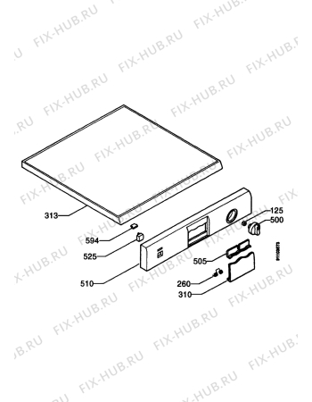 Взрыв-схема посудомоечной машины Zanussi DWS6704 - Схема узла Command panel 037