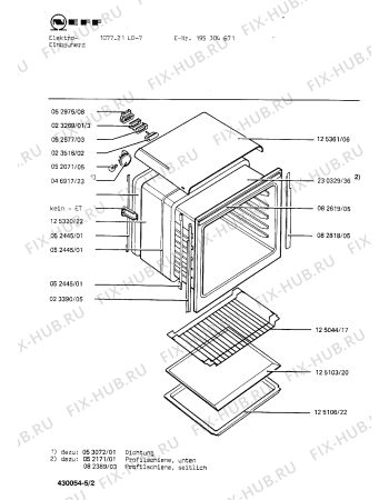 Взрыв-схема плиты (духовки) Neff 195304671 1077.21LD-7 - Схема узла 02