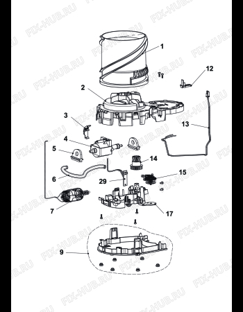 Схема №3 ENV150R "VERTUOPLUS STANDARD" с изображением Крышка для электрокофемашины DELONGHI FL36219