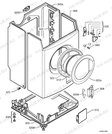 Взрыв-схема стиральной машины Zanussi FL1108 - Схема узла Housing 001