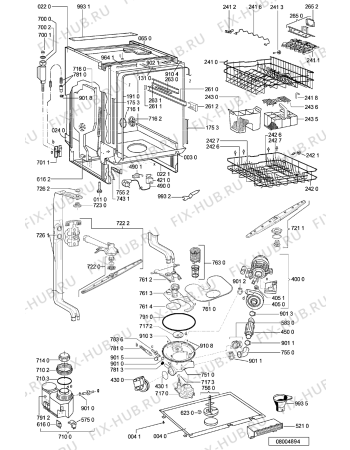 Схема №3 ADG 687 WH с изображением Панель для посудомойки Whirlpool 481245373493