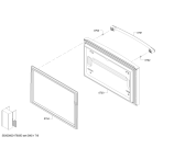 Схема №3 B22FT80SNS с изображением Дверь для холодильника Bosch 00713461