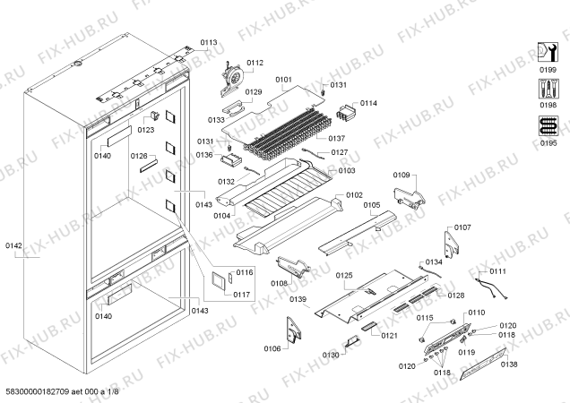 Схема №4 T30IB800SP с изображением Изоляция для холодильника Bosch 11020321