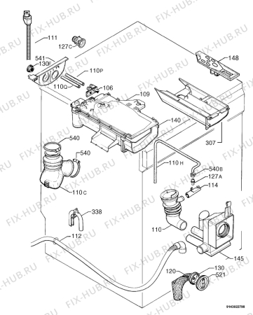 Взрыв-схема стиральной машины Aeg Electrolux L16866 - Схема узла Hydraulic System 272
