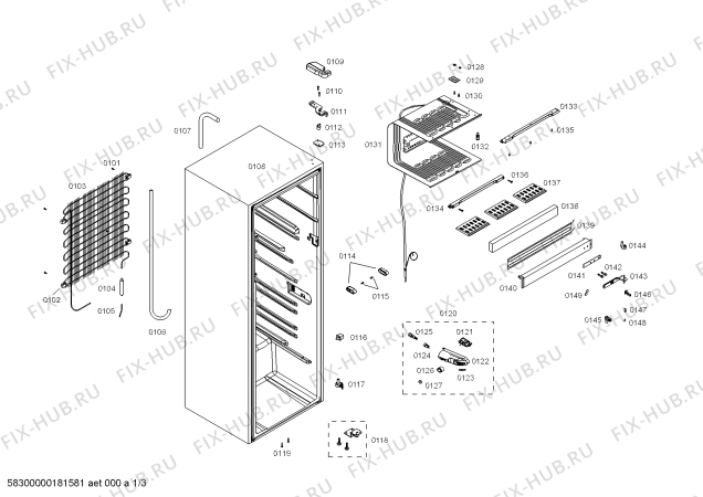 Схема №1 RDS25BW011 REF COLDEX COOLSTYLE 311A BL 220V/60HZ с изображением Поднос для холодильника Bosch 11003605