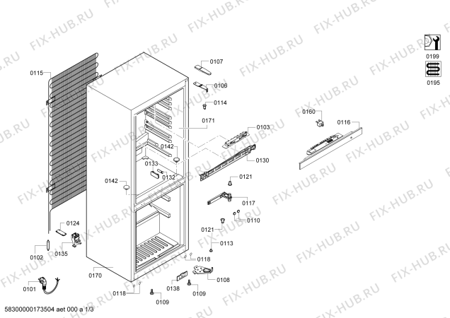 Схема №1 KGV39ML30 Bosch с изображением Дверь для холодильной камеры Bosch 00712965