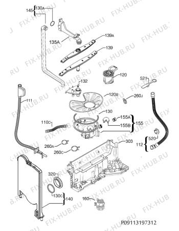 Взрыв-схема посудомоечной машины Aeg F46300VI0 - Схема узла Hydraulic System 272