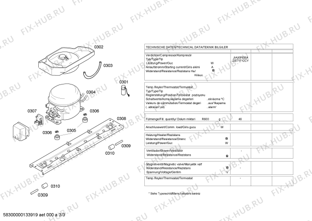 Схема №1 KGH34X03GB с изображением Панель для холодильной камеры Bosch 00669624