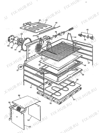 Взрыв-схема плиты (духовки) Delonghi Australia AMI 9R - Схема узла 2