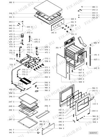 Схема №1 ACM 941 BL с изображением Обшивка для плиты (духовки) Whirlpool 481945358918