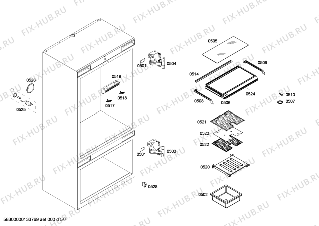 Схема №2 CIB30MIIR7 с изображением Изоляция для холодильника Bosch 00479702