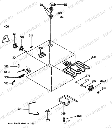 Взрыв-схема плиты (духовки) Dessauer (N Dr) EG4/1431 - Схема узла Functional parts