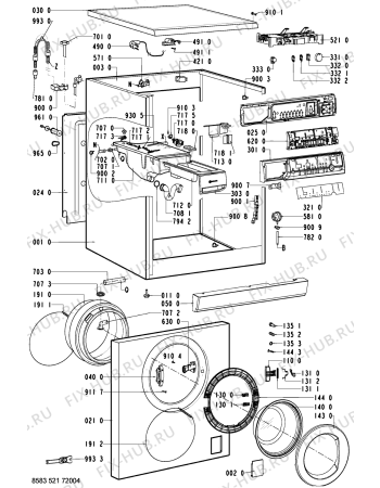 Схема №1 WAK MüNCHEN 1300-B с изображением Обшивка для стиралки Whirlpool 481245212735