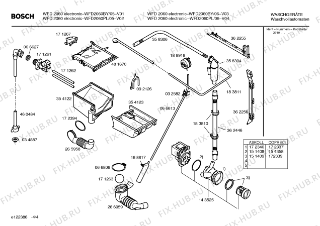 Схема №2 WFD2060PL WFD2060 electronic с изображением Инструкция по установке и эксплуатации для стиральной машины Bosch 00529774