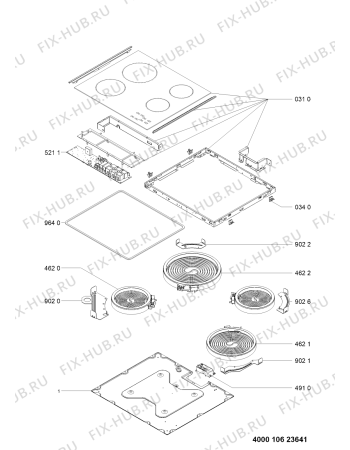 Схема №1 AKS 309 LX с изображением Поверхность для электропечи Whirlpool 481010623774