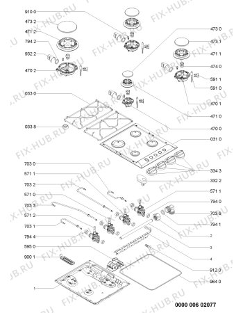 Схема №1 AKL700IX5 (F091787) с изображением Наставление для плиты (духовки) Indesit C00356268