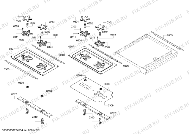 Схема №2 PCD484EE с изображением Коллектор для духового шкафа Bosch 00664748