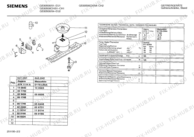 Взрыв-схема холодильника Siemens GS30S00 - Схема узла 02