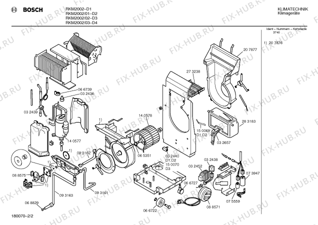 Схема №1 RKM2002 с изображением Переключатель для сплит-системы Bosch 00066697