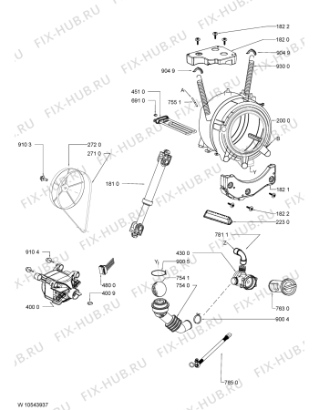 Схема №2 AWOE 8748 GG с изображением Обшивка для стиралки Whirlpool 480111103396