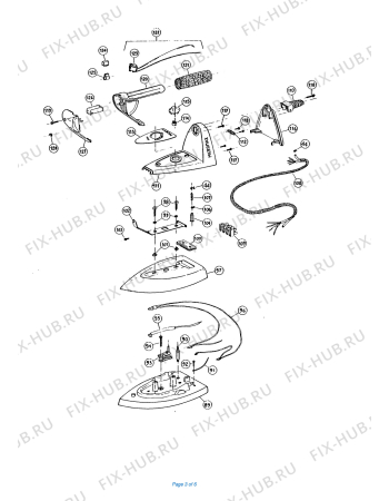 Схема №2 STIRELLA 720 PROFESSIONAL с изображением Кабель для электропарогенератора DELONGHI SC6401070
