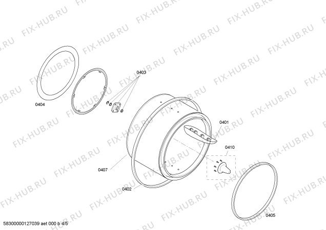 Взрыв-схема сушильной машины Bosch WTE86361SN - Схема узла 04