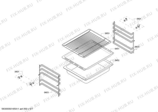 Схема №1 HCE743253G с изображением Стеклокерамика для духового шкафа Bosch 00712083