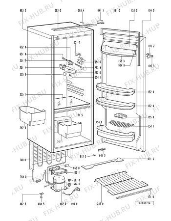 Схема №1 ARG 417/1/G/R с изображением Криостат для холодильника Whirlpool 481231028015