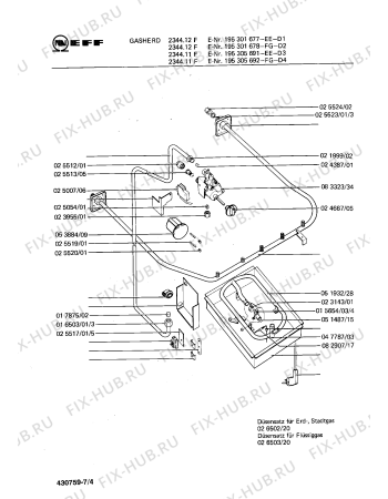 Схема №2 195304931 2344.11HEWS с изображением Уплотнитель для духового шкафа Bosch 00053634