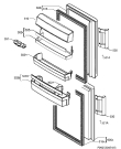 Схема №1 S73400CTS1 с изображением Дверка для холодильника Aeg 2109007209