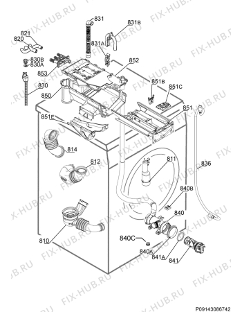 Взрыв-схема стиральной машины Aeg L98485HWD - Схема узла Hydraulic System 272