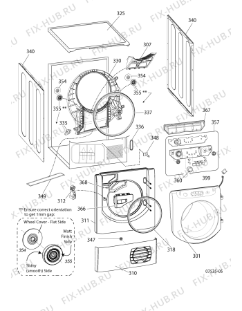 Взрыв-схема стиральной машины Indesit AQF841BPMHT (F057809) - Схема узла